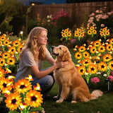 Solar Garden Lights 2 Pack Solar Swaying Bee Lights with Sunflowers, Gifts for Mom Women Mothers Day, Waterproof | Lumora