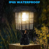 Kemeco ST4329Q-A Solar Post Light Squared Frame Exterior Waterproof Led Fixture for Outdoor Garden Street Post Pole | Lumora