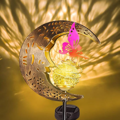 Hunayda Garden Solar Lights Decor,Moon Fairy Pathway Outdoor Stake Lights,Landscape Lights for Yard,Thanksgiving Day,Christmas Day Gift