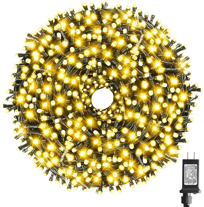 XTF2015 262FT 800 LED Christmas String Lights, Christmas Lights Plug 8 Modes Memory Function with Timer, UL | Lumora