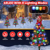 Brightever Solar Christmas Tree Lights Outdoor Waterproof, 68LED Christmas Outside Decor Solar Powered with 8 | Lumora
