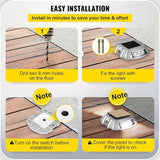 VEVOR Driveway Lights 16-Pack Solar Driveway Lights White with Screw Solar Deck Lights Outdoor Waterproof Wireless | Lumora