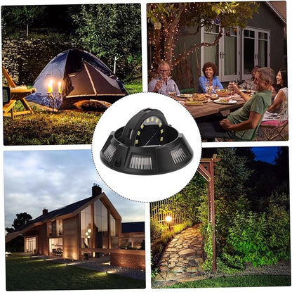 4Pcs Solar Ground Lights Outdoor Landscape Pathway Lights with Side Glow Rotatable Design for Lawn Patio Walkway Garden Decor