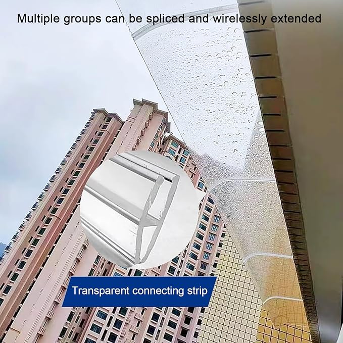 Door Awning Outdoor, Transparent Invisible Rain Shelter Cover, Window Awning,Polycarbonate Awning, UV Rain Snow Sunlight Protection, for Outdoor Front Door Patio-transparent-50x280cm/19.6x110.2in
