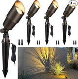 Gardenreet Brass Landscape Lighting - Outdoor Low Voltage Spotlights LED, 12V Wired Uplights, Waterproof Spot | Lumora