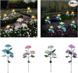 Solar Outdoor Lights, Hydrangea Garden Lights, Waterproof Garden Lawn Lamps, Inserted Flower LED Light for Yard | Lumora