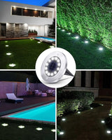 Biling Solar Ground Lights Outdoor 8 Packs, 12 LEDs Bright Flat Solar Lights Outdoor Waterproof Solar Powered for | Lumora