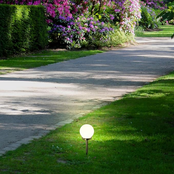 Solar Lawn Light Ground Plug Lamp Outdoor Waterproof Garden Solar Pathway Light Warm White for Yard Landscape Decoration