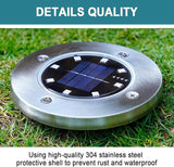 Color Changing Solar Ground Lights Outdoor, 4 Pack 8 LED Color Changing Solar Disk Lights Waterproof Garden | Lumora