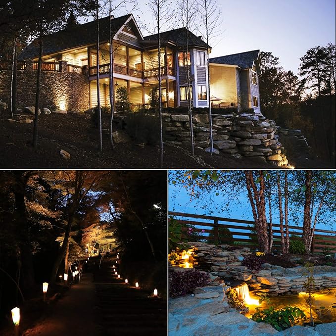 Landscape Lighting 12V 5W LED Landscape Spotlight Cast-Aluminum Waterproof Outdoor Low Voltage 450 Lumen Warm White | Lumora