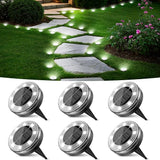 Peasur Mini Solar Ground Lights, 6 Pack Flat Solar Disc Lights Outdoor Waterproof, 2.3 Inch Small Solar Garden | Lumora