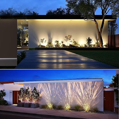 Low Voltage LED In-ground Lights Well Light Landscape Light with Connectors 3W 12V 24V Waterproof IP67 Pathway Lights Outdoor spotlights Trees Flags for Garden,Yard,Tree (Warm White, 3W-1)