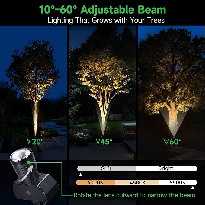 All Night Solar Spot Lights 2500mAh, Adjustable Angle Landscape Lights Waterproof - Outdoor Security Flood Light | Lumora