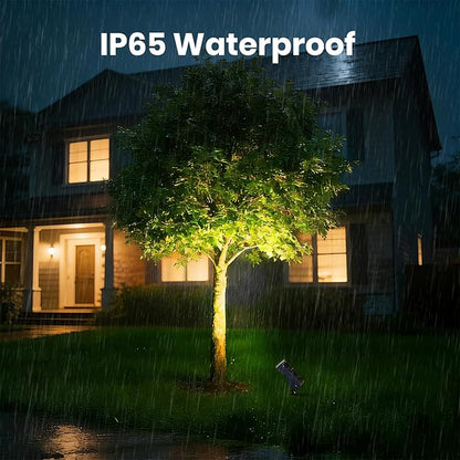 Solar Pathway Lights Outdoor, Dimmable Solar Spot Light IP65 Waterproof, 500LM 3000K Solars Outdoor Lighting for Walkway Landscape Lawn Yard