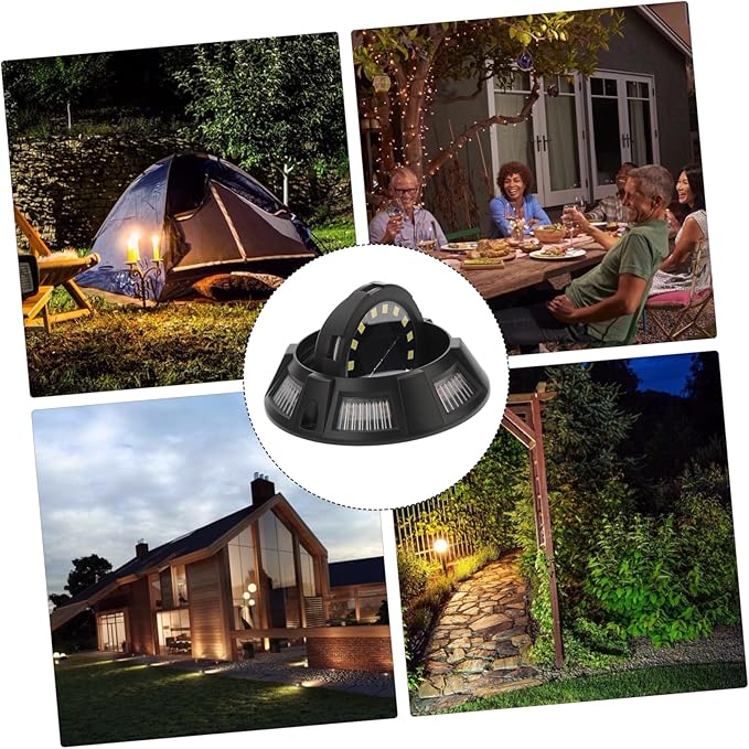 NUOBESTY 4Pcs Solar Ground Lights Outdoor Patio Pathway Landscape Lighting with Rotatable Side Glow Design Easy | Lumora