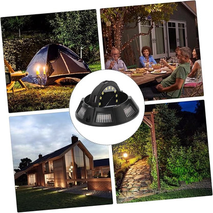 NUOBESTY 4Pcs Solar Ground Lights Outdoor Patio Pathway Landscape Lighting with Rotatable Side Glow Design Easy Installation Solar Powered Garden Decor