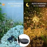 Solar Garden Firework Lights Outdoor Waterproof, 6 Pack Solar Lighting with 8 Lighting Modes, 120 LED Sparklers | Lumora