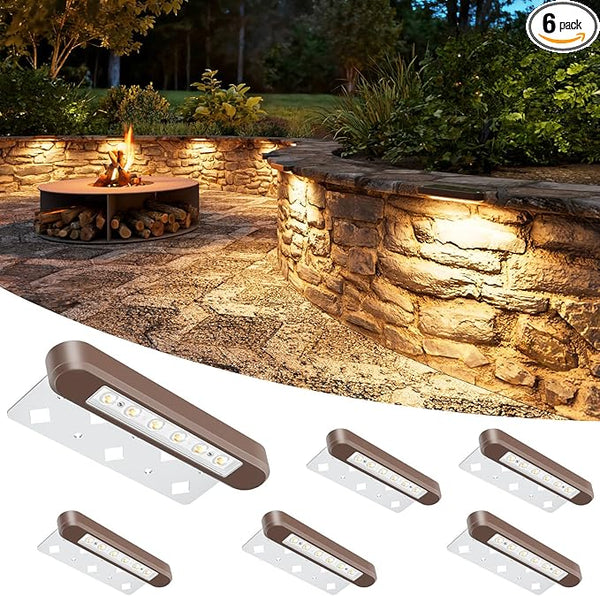 VOLISUN 7 Inch Retaining Wall Lights, IP67 Waterproof Hardscape Lighting, Cuttable Low Voltage Lighting, 12V Paver | Lumora
