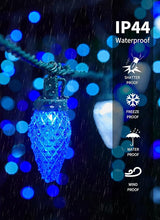 C9 LED Christmas Lights Outdoor, 81 Feet 100 LED String Lights with Timer & 8 Light Mode, Waterproof Connectable | Lumora