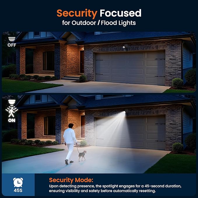 Motion Sensor Light Outdoor Battery Operated, 4000mAh Rechargeable 600 Lumen Battery Outside Lights Spotlight, IP65 Waterproof for Porch, Garage, House (Brown)