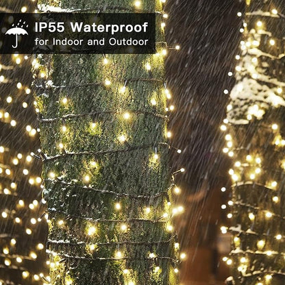 LetsFunny Outdoor Christmas Lights with 8 Modes, 300 LED 108 FT Connectable Waterproof, Twinkle Fairy String Light for Xmas Tree Garden Yard Patio Wedding Home Indoor Holiday Decorations