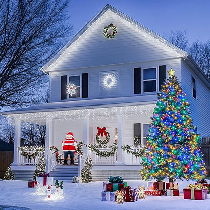 JMEXSUSS 200LED 66Ft Connectable Christmas Lights Indoor Outdoor Clear Wire | White to Multicolor String Lights | Twinkle Fairy Light Plug in for Bedroom Classroom Wedding Tree Patio Xmas Decor