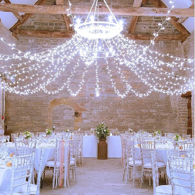 FULLBELL 33ft 100 LED Memory Pure Wire String Lights, Indoor/Outdoor, White (100LED), 5W, 125V, 3000K, Water | Lumora
