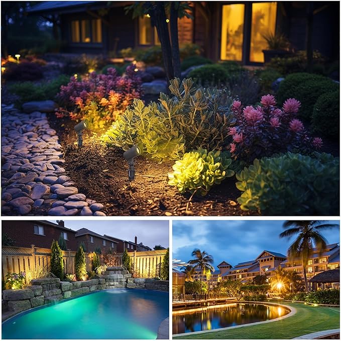 E ENERGETIC LIGHTING LED Landscape Lights with Connectors, 12V Low Voltage, Warm White 3000k, 4W, 175LM, Outdoor | Lumora