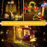 JMEXSUSS 200 LED Solar Rope Lights,66ft 8 Modes Solar Rope Lights Outdoor Waterproof LED Solar Powered Rope Tube | Lumora