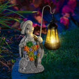 Solar Garden Outdoor Statue Turtle with Hanging LED Lantern —Outside Solar Turtle Decor for Garden,Home,Lawn,Yard | Lumora