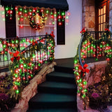 33ft Icicle Lights for Outside, Red and Green Christmas Lights Outdoor Indoor, 400 LED Twinkle String Lights with | Lumora