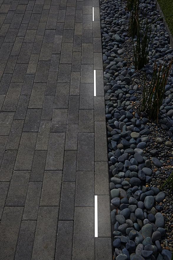 LUMENGY Paver Light Slim 0.5x12 Inch (0.55 x 11.8) 5000K Daylight Glare-Free Steel Lighting for Pavers, Brick | Lumora