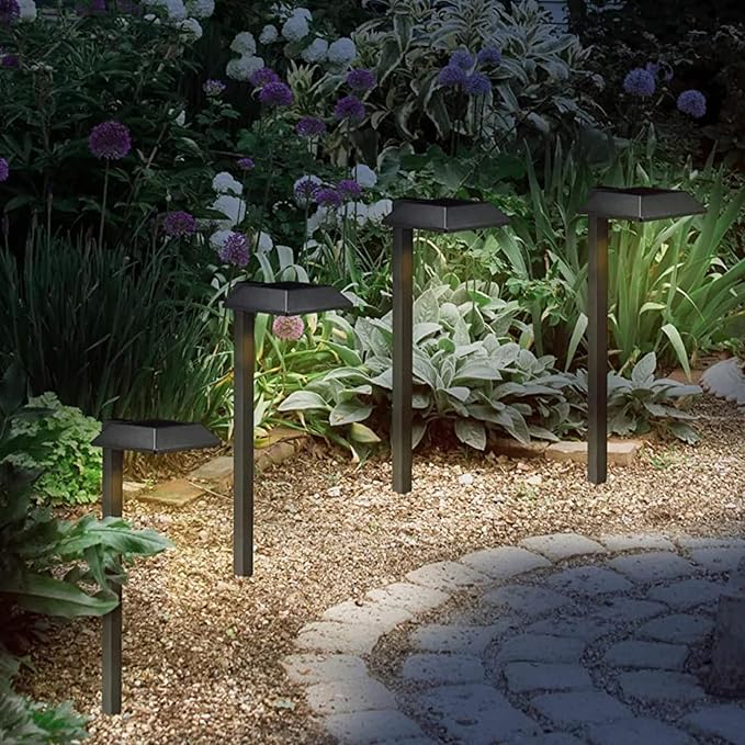 Energizer Waterproof Outside Solar Lights for Yard - 6 Pack 30 Lumen, LED Bright Automatic Dusk to Dawn Garden Lights, Easy to Install Weather-Resistant Front Yard Lights for Ornamental Areas