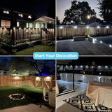 Bridika Solar Fence Lights Warm White & White, Solar Outdoor Wall Lights, Fence Solar Lights Outdoor Waterproof for | Lumora