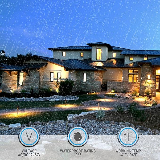 LEONLITE Update 5CCT Low Voltage Pathway Lights, 12-24V LED Landscape Path Light, 1800/2700/3000/4000/5000K, CRI90 | Lumora