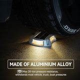 4Pack Solar Driveway Lights, Aluminum Alloy Solar Deck Light,IP68 Outdoor Waterproof Marine Dock Lights | Lumora