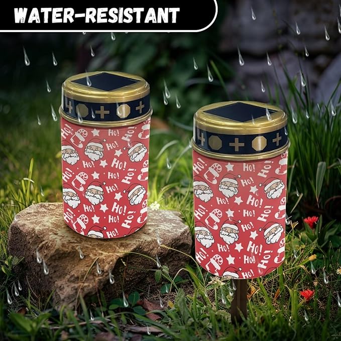 Generic Santa Claus LED Solar Lights Outdoor Decorative Solar Light for Outdoor Waterproof Solar Pathway Lights Bright Solar Garden Lights Christmas Decor