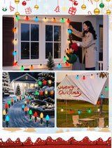 Vintage C9 LED Christmas Lights Outdoor, 50Ft C9 Multicolor Christmas String Lights with 52 Shatterproof LED Bulbs | Lumora