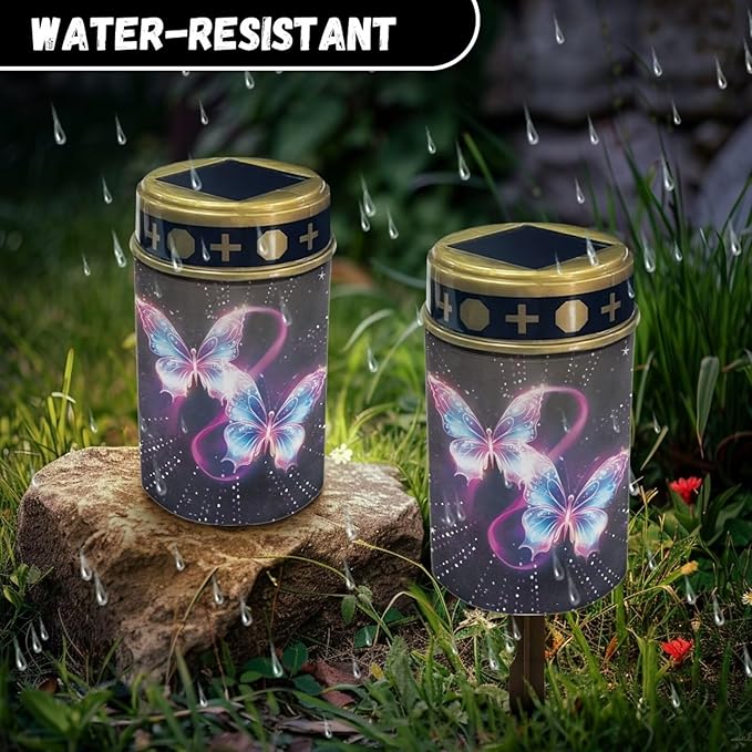 Butterfly Cemetery Solar Light Waterproof Solar Garden Light Book Light Decorative Solar Ligths Outdoor for Yard Path Walkway