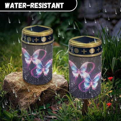 Butterfly Cemetery Solar Light Waterproof Solar Garden Light Book Light Decorative Solar Ligths Outdoor for Yard Path Walkway