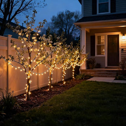 200 LED Warm White Christmas Lights, UL Certified and Commercial Grade 66ft Green Wire String Lights, for Indoor and Outdoor Party, Wedding, Garden, Patio.