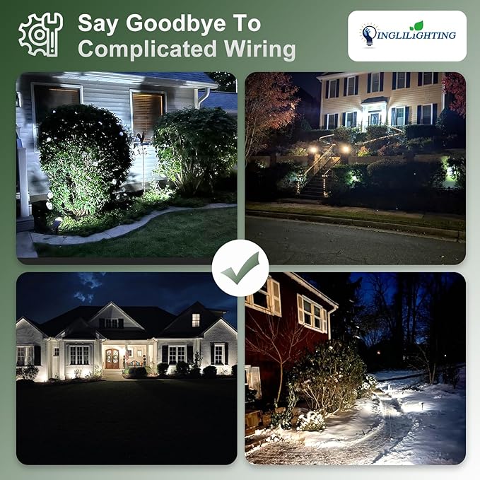 DINGLILIGHTING Solar Lights Outdoor Waterproof: IP65 Led Spot Light Decorations for Garden - 3 Lighting Modes Solar | Lumora