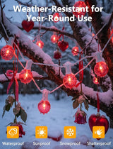 50Ft G40 LED Valentine's Day String Lights Outdoor, Valentines Decorations Lights with 27 Red Shatterproof Globe | Lumora
