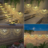 Solar Fence Lights 6 Pack Solar Deck Lights Waterproof LED Powered Step Wall Lanterns Outdoor Decorations Warm | Lumora