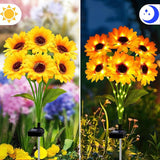 Solar Garden Lights 4 Pack 24 Solar Sunflower Lights, Gifts for Mom Women Grandma Mothers Day Birthday, Waterproof | Lumora