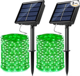 2 Pack Solar Powered Fairy String Lights Outdoor Waterproof 8 Modes Twinkle Christmas Decorations Lights, Each | Lumora