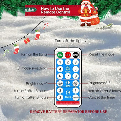Solar Candy Cane Lights, 12 Pcs Christmas Decorations Outdoor, 8 Modes and Timer, Solar & USB Rechargeable, Waterproof Pathway Lights for Outdoor Christmas Yard Patio Walkway Decor