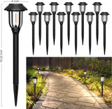 12 Pack Solar Lights Outdoor, Bright 6000K Cool White Solar Pathway Lights Waterproof Auto On/Off Powered,Landscape | Lumora