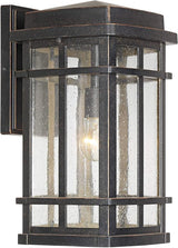 John Timberland Neri Mission Industrial Box-Shaped Outdoor Wall Light Fixture Oil Rubbed Bronze 16" Clear Seedy | Lumora