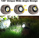 4 Pack Solar Rock Lights Outdoor, Super Bright Solar Garden Stone Spotlight, Led Landscape Lighting for Pathway | Lumora